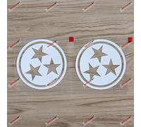 2X White 10.2cm Flag of Tennessee 3 Stars Decal Sticker US State Car Vinyl Roundel