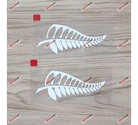 2X White 10.2cm New Zealand Fern Decal Sticker Car Vinyl Zelanian Kiwi Style a