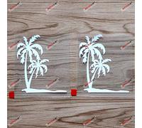 2X White 10.2cm Palm Tree Hawaii Life Decal Sticker Car Boat Vinyl