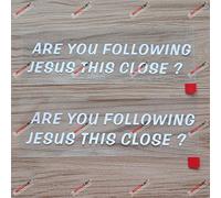 2X White 15.2cm are You Following Jesus This Close Decal Sticker Car Vinyl God Christ