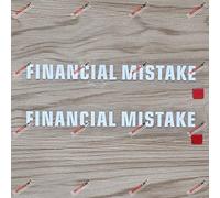 2X White 15.2cm Financial Mistake Decal Sticker Car Funny Vinyl no bkgrd