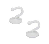 2x White Self Adhesive Tie Backs Hooks Stick On Rust Proof Drape Tassel Holders Window Drape Hold Back Pack of 2