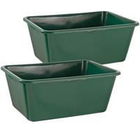 2x Wild Tank 90L Futterwanne Plastic Tub Lebensmittelecht Horse Trough Green