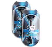 2x Wilkinson Xtreme 3 Razor, 3 Blade, Flexible Blades, Pivoting Head, Plastic Handle, Sensitive Skin - Bundled by Smart Cutie