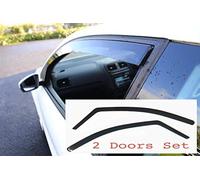 2x Wind Deflectors Compatible with SEAT Ibiza 3-door 2008 2009 2010 2011 2012 2013 2014 2015 2016 2017