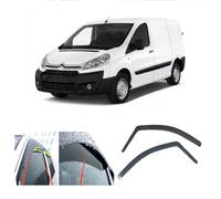 2x Wind Deflectors Compatible with TOYOTA ProAce CITROEN Jumpy Dispatch FIAT Scudo PEUGEOT Expert MK2 2007 2008 2009 2010 2011 2012 2013 2014 2015 2016 Acrylic Glass Visors Rain Snow Sun Guards