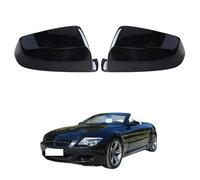 2x Wing Mirror Cover Cap for BMW 6-Series E64 LCI Cabrio 2008-2011 Facelift(Do not fit M6) Black - Pair Pack Rearview Mirror Housing Replacement Car Styling Accessories