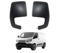 2x Wing Mirror Cover Cap for Ford Transit Custom V362 2012-2023 Black - Side Rearview Mirror Housing Replacement Car Styling Exterior Accessories