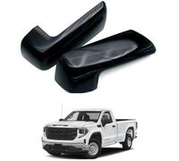 2x Wing Mirror Cover Cap for GMC Sierra 1500 2019 2020 2021 2022 2023 2024 - Side Rearview Mirror Housing Replacement Car Styling Exterior Accessories,Black