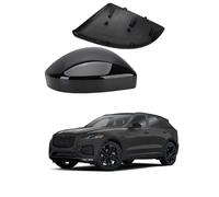 2x Wing Mirror Cover Cap for Jaguar F-Pace X76 2015-2022 SUV Black - Pair Pack Rearview Mirror Housing Replacement Car Styling Accessories