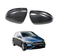2x Wing Mirror Cover Cap for Mercedes-Benz B-Class 2020-2023 Carbon Fiber Texture - Side Rearview Mirror Housing Replacement Car Styling Exterior Accessories