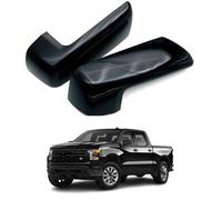 2x Wing Mirror Cover Cap for Silverado 1500 2019 2020 2021 2022 2023 2024 - Side Rearview Mirror Housing Replacement Car Styling Exterior Accessories,Black