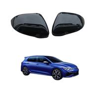 2x Wing Mirror Cover Cap for Volkswagen Golf 8 MK8 8R R-line GTI 2020-2023 - Pair Pack Rearview Mirror Housing Replacement Car Styling Accessories,Black