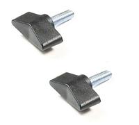 2X Wing Screw Threaded Bolt Plastic Head M4 M5 M6 Fastener Butterfly Handles KNOB 4MM 5MM 6MM Universal Black (M4x18)