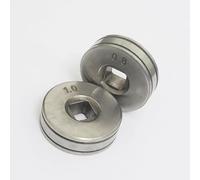 2X Wire Feed Drive Rollers Roll Wheels 25mm Diameter Smooth Groove Fit for SSJ16 Wire Feeder MIG MAG Welders Equipment Parts (0.8mm/1.0mm)