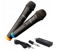 2x wireless Microphone Karaoke Function USB Receiver