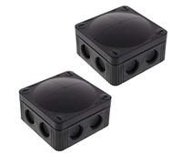 2X WISKA Box Combi 308/5 Black IP66 Weatherproof Outdoor External Junction Box