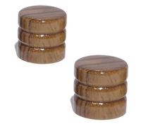 2x Wood guitar control knobs Zebra beach maple grained finish tone or volume Black Dog Music