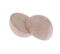 2x Wood Half Split Balls Hemisphere Half Craft Ball Kids DIY Project 7.5cm
