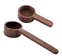 2X Wooden Coffee Scoop, Coffee Grounds Scoop, Coffee Beans Measuring Scoop, Home Kitchen Accessories, Walnut Wood Coffee Spoons, Measuring Scoops for Coffee Beans