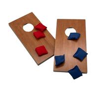 2x Wooden Desktop Cornhole Game Set Wood Corn Hole Boards Set for Solo Women