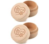 2X Wooden Pet Loss Memorial Box,Pet Hair Keepsake Box,Memorial Box For Cat Dog Memorial,Wooden Tiny Pet Cremation Urns,Pet Memorial Shadow Box,Pet Lovers Storing Cats Dogs Hair, Teeth, Nails, Bone Ash