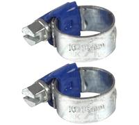 2X Worm Drive Hose Clip 10-16mm Rubber Water Coolant Pipe Workshop Fastener