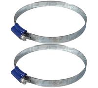2X Worm Drive Hose Clip 90-110mm Rubber Water Coolant Pipe Workshop Fastener