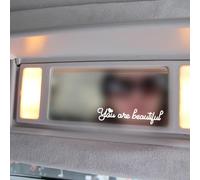 2X You are Beautiful Sticker, Girl Car Interior Mirror Sticker, Vinyl Decal Sticker, Motivation Self Esteem Sticker, Car Van Window Bumper Sticker, 90mm