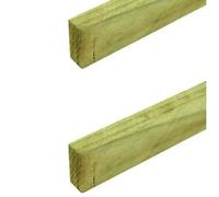 2x1-25X50 - Treated Tanalised Timber Batten Lengths - 1m x 2 Total 2 Meters