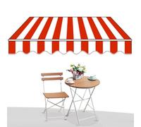 2x1.5m/3x2.5m/4x3m/5x3m Manual Retractable Awning, Garden Canopy with Fittings & Hand Crank, Anti-UV Waterproof Sun Shade Canopy for Garden, Patio, Balcony & Commercial Use