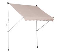 2x1.5m Adjustable Outdoor Aluminium Frame Awning Beige