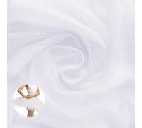 2x1.6m White Tulle Fabric, Soft Mesh Slightly Fabric, Breathable Netting Sheer Fabrics for DIY Sewing Crafts Dress Wedding Birthday Party Decorations