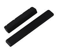 2x1 Set Slotted Saddle Nut Ebony Black for Ukulele Guitar, Replacement Parts, Compatible with 4 String Ukulele/Guitar, Premium Ebony Material, 2 Pack Ukulele Saddle Nuts