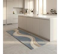 2x10 Feet Hand Tufted Wool Runner Rug Modern Abstract Wave Pattern Home Floor Carpet