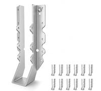2x10 Joist Hanger Thicker 14 Gauge Galvanized Steel 12 Pcs | LU24 Double Shear Face Mount Joist Hanger,Hurricane Ties for Rafters Tie Brackets Great for Floor Deck and Ceiling Joists