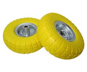 2x10" Puncture Burst Proof Solid Rubber Sack Truck Trolley Wheels Tyres RM027