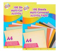 2x100 Sheets of ArtBox A4 Activity Paper, Assorted Colours - Bundled by Smart Cutie