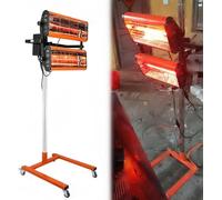 2x1000W Car Infrared Paint Heating Heater Lamp Spray/Baking Workshop Curing Lamp w/Stand Heatlamp Dryer light Spray Baking Booth Heat Light Heater Bodywork Repair Heater Dryer