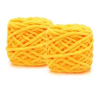 2X100g Chunky Yarn for Knitting Wool Ball Made of Cotton, Wool and Acrylic Soft and Warm Weaving Scarf and Slippers DIY Plush Knitting.