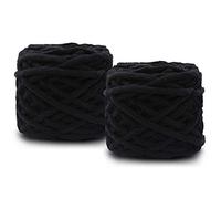 2X100g Chunky Yarn for Knitting Wool Ball Made of Cotton, Wool and Acrylic Soft and Warm Weaving Scarf and Slippers DIY Plush Knitting.