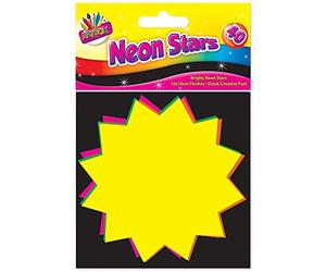 2X10x10cm Fluorescent Stars (Pack of 40)
