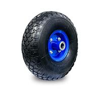2x11" 4.00-4 20mm Bore 2PR 280X90 Pneumatic Wheelbarrow Wheels Sack Truck Trolley Wheel Solid Puncture Proof Tyre Complete for Garden heavy duty Trolley Barrow Truck Replacement Wheelbarrow Wheel