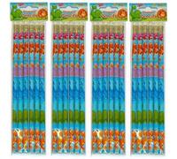 2X12 Dinosaur full length pencils.Eraser top.party bag fillers,teachers rewards
