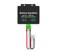2x12V to 24V Battery Equalizer with LED Screen, Series Balancer for Acid Lithium, Aluminum Alloy Shell, 100cm Cable, FBA052S KBA052S Compatible(KBA052S)