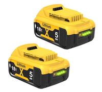 2X18V 5.0Ah DCB182 Replacement Battery for Dewalt 18V Battery XR DCB182 DCB184 DCB200 DCB184 DCB101 DCB107 DCB112 DCB105 DCB115 DCB203