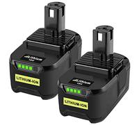 2X18V 5.5Ah Replacement Battery for Ryobi 18V Battery P108 P102 P103 P107 P106 P102 P103 P109 RB18L15 RB18L25 RB18L25 RB18L30 with LED Indicator