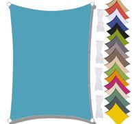 2x2.5m Waterproof UV-Resistant Shade Sail - 95% Sun Protection for Pool Garden Patio Park & Camping -Outdoor Canopy in Lake Blue