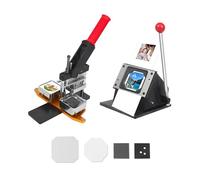 2x2 inch square fridge magnet badge making machine, magnet rotating machine, 1 press + 1 paper cutter + 100 consumables for home decoration 1000Setofacrylicconsumables-50x50mm