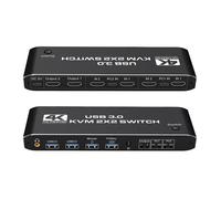 2x2 Usb 3.0 Hdmi Kvm Switch 4k 60hz Dual Monitor Extended Display Switcher 2 Pdp